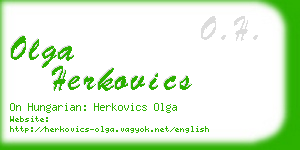 olga herkovics business card